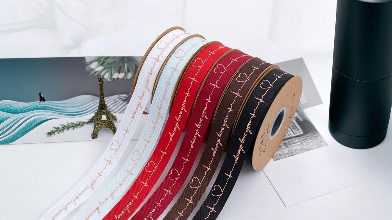 2.5cm Heartwarming Hot Stamped Alphabet Threaded Ribbon Beautiful for ...